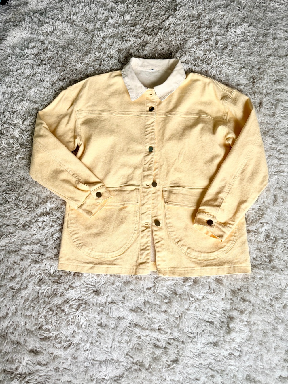 Butter Yellow Denim Barn Jacket | Utility Style | New/Unworn